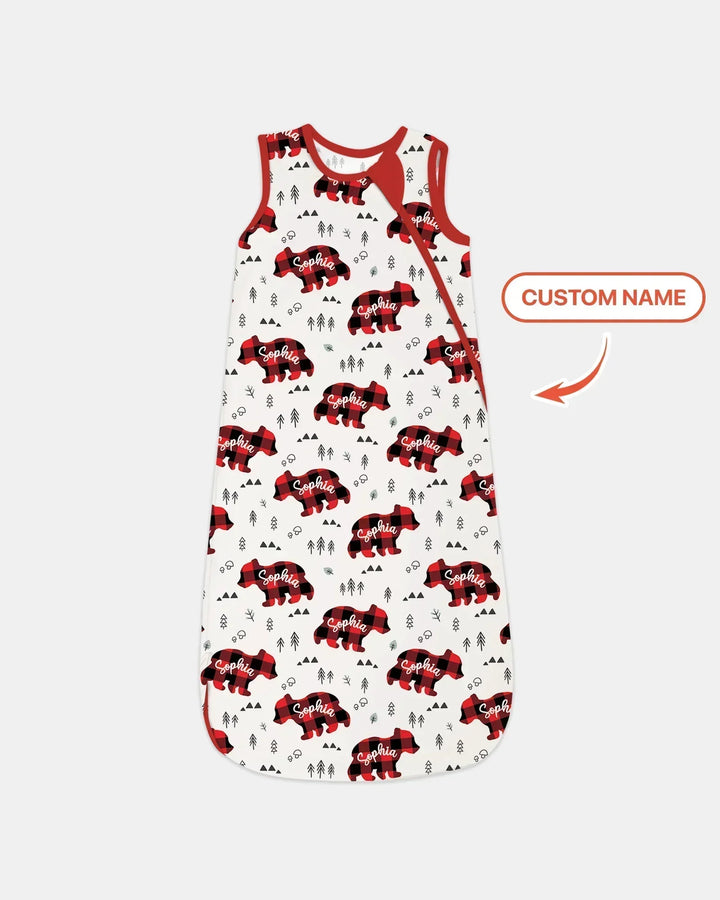 Custom Name Family Bear Matching Bamboo Sleep Bag