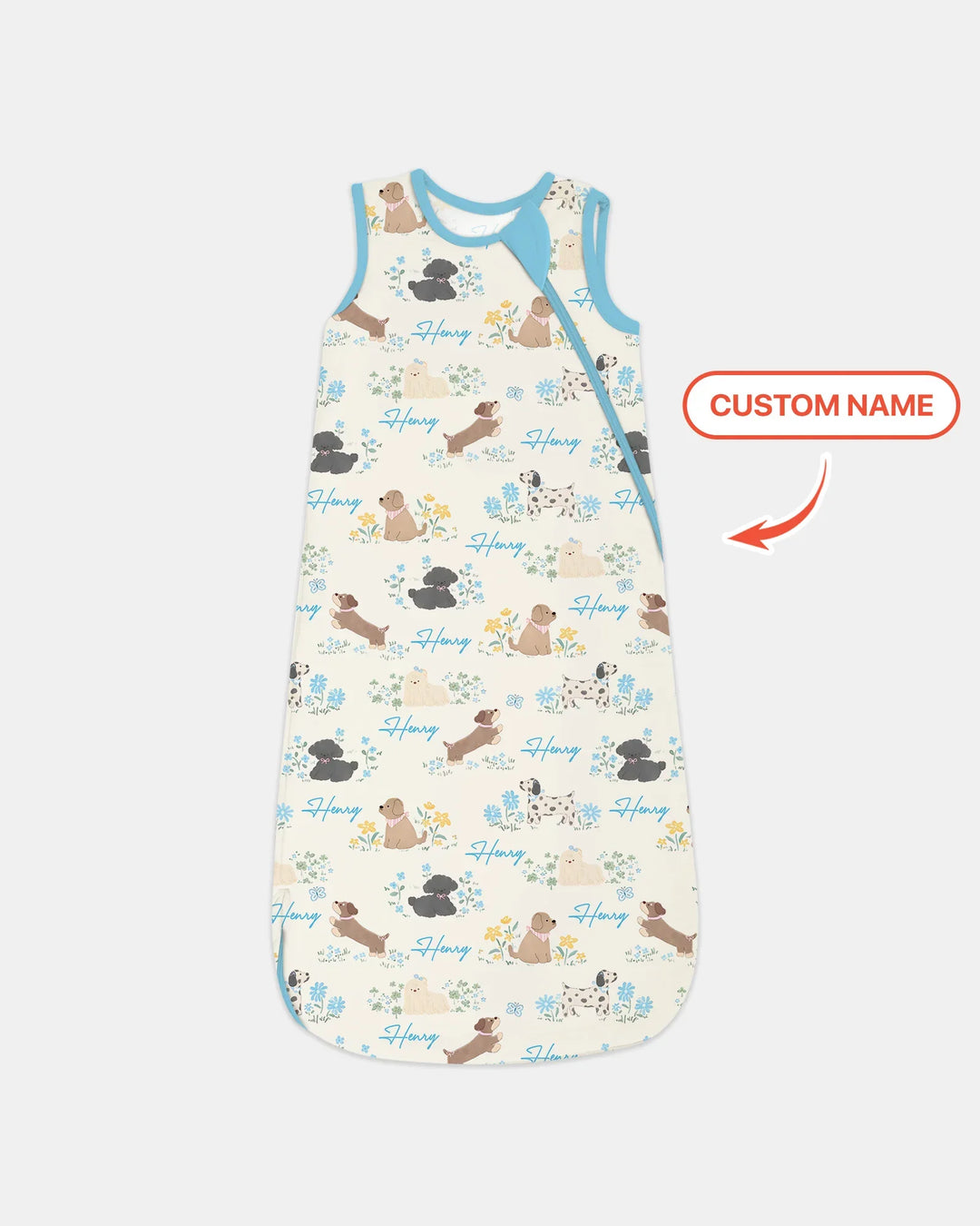 Custom Name Flower Dogs Sleep Bag