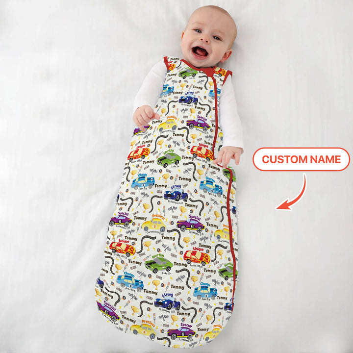 Racing Fun God Says I Am Custom Name Sleep Bag