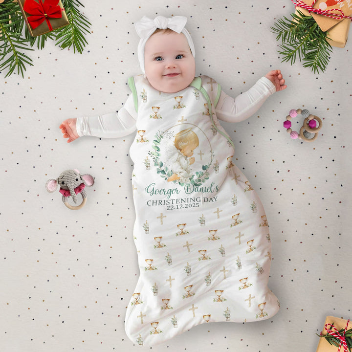 First Christening Day Custom Name Sleep Bag