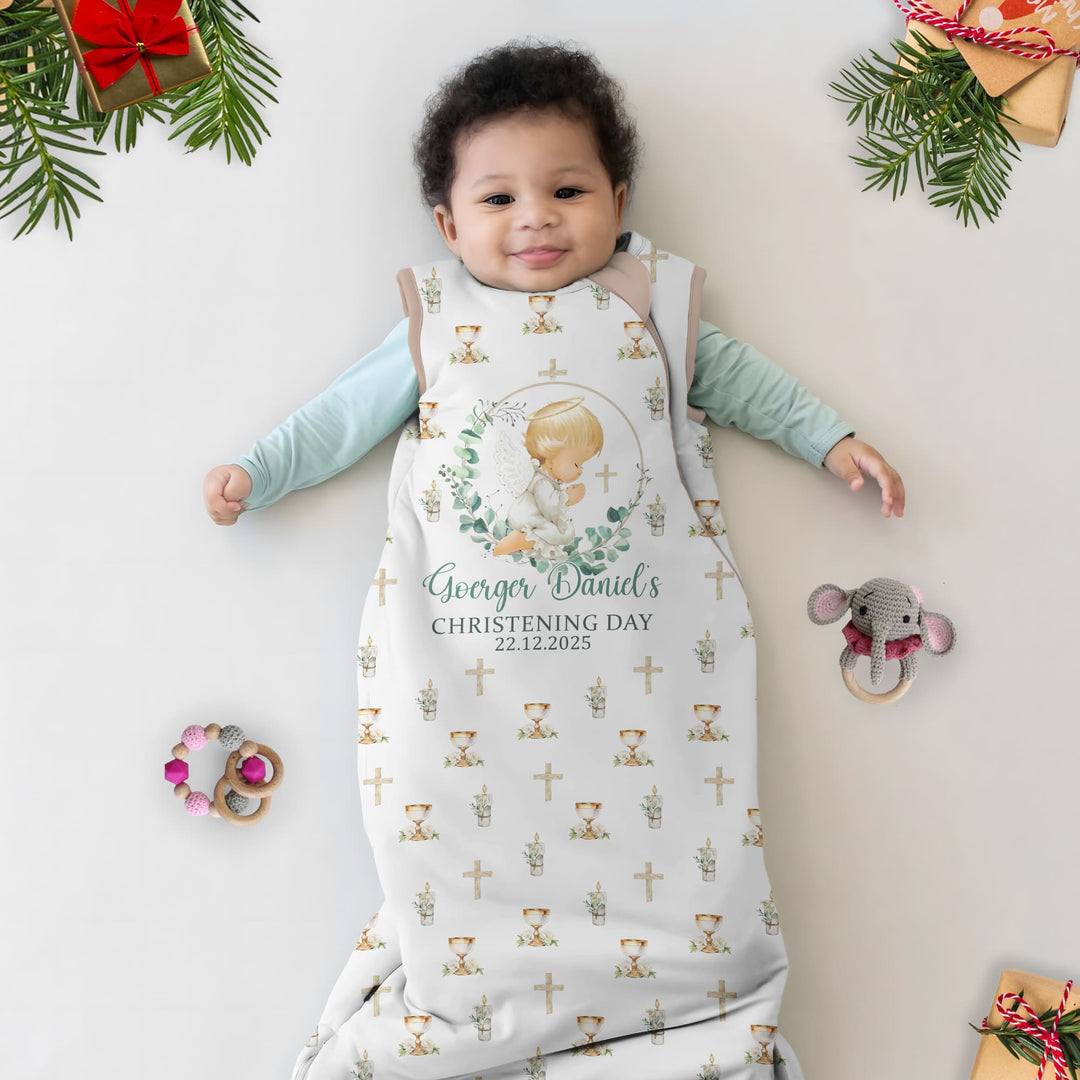 First Christening Day Custom Name Sleep Bag