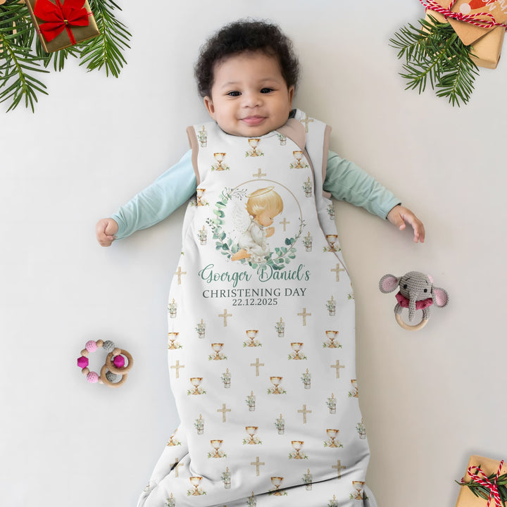 First Christening Day Custom Name Sleep Bag