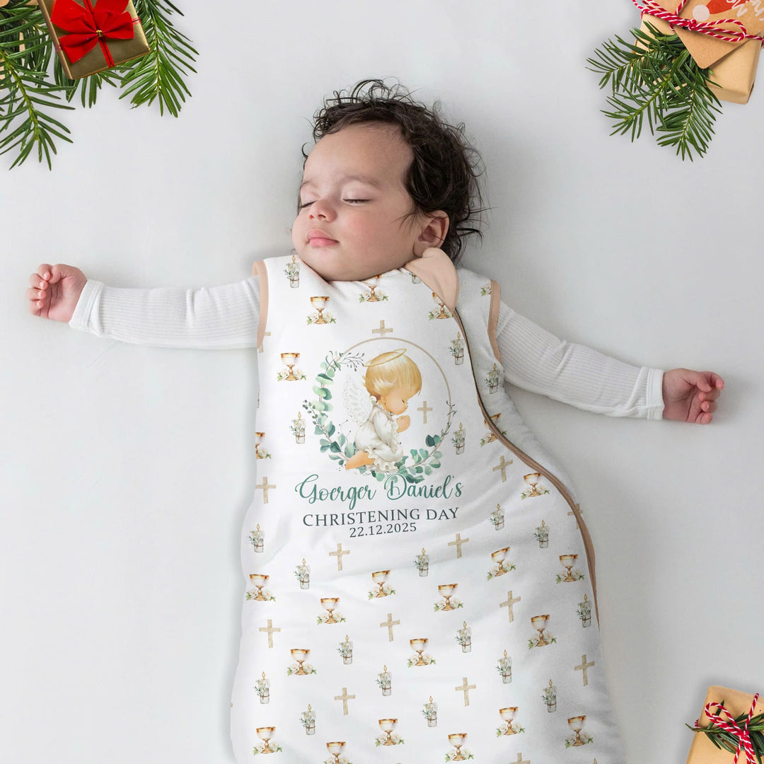 First Christening Day Custom Name Sleep Bag