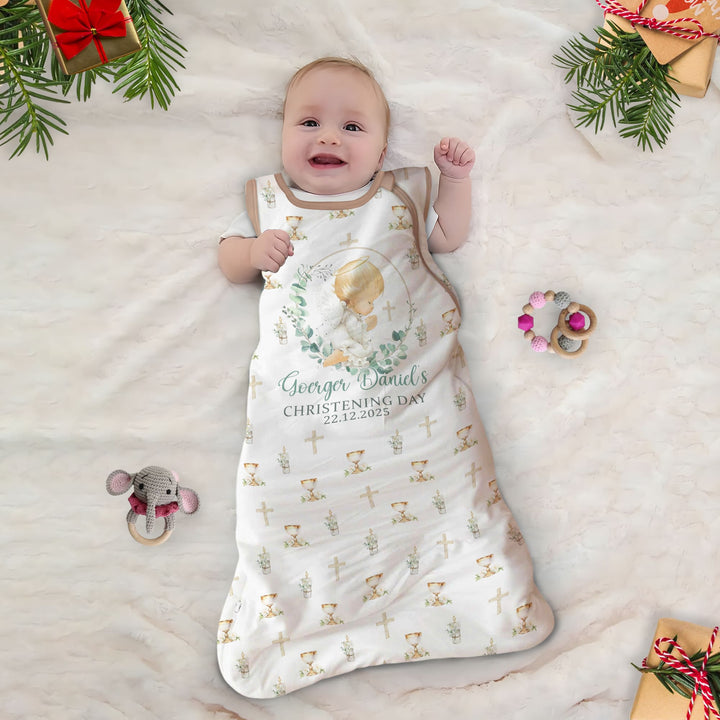 First Christening Day Custom Name Sleep Bag