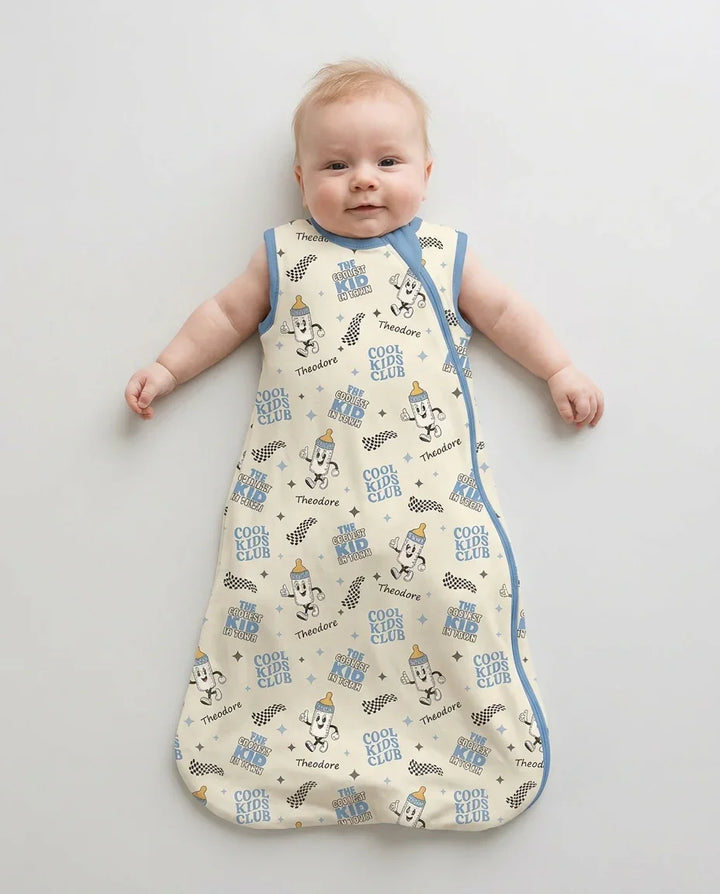 Custom Name Cool Club Daddy & Me Matching Bamboo Sleep Bag