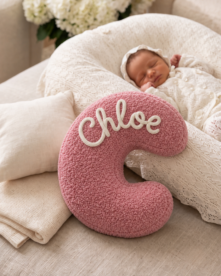 Cozy Initial Custom Letter Pillow