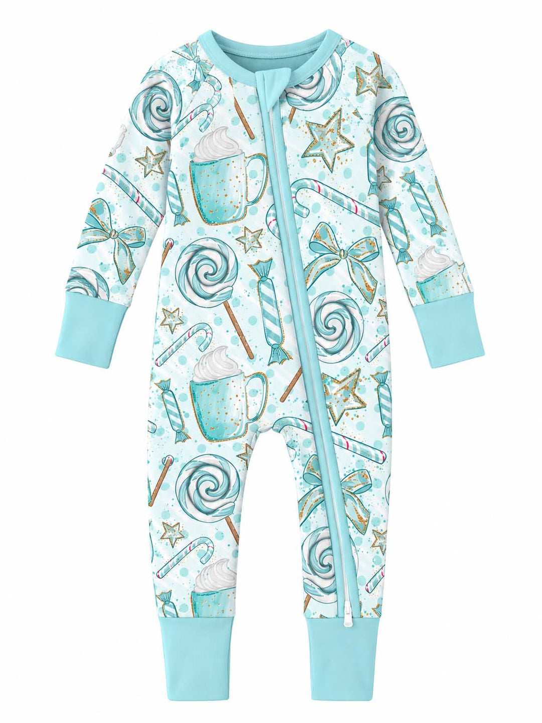 Snowy Blue Christmas Trees Bamboo Convertible Zippy