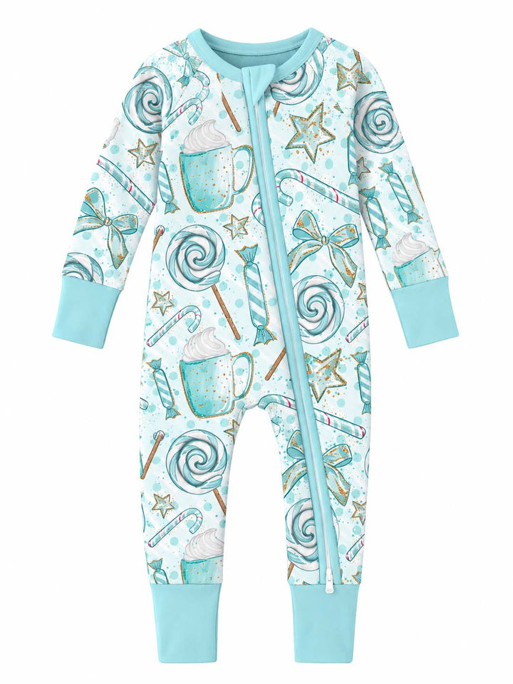 Snowy Blue Christmas Trees Bamboo Convertible Zippy