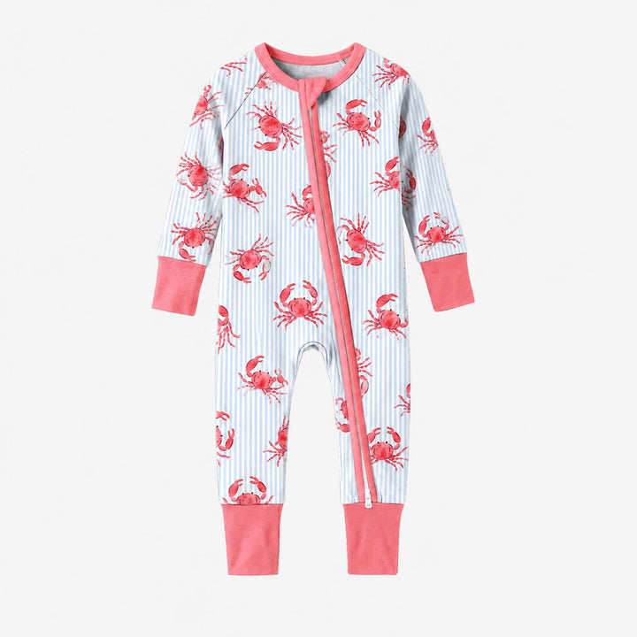 Striped Crab Pattern Bamboo Convertible Zippy