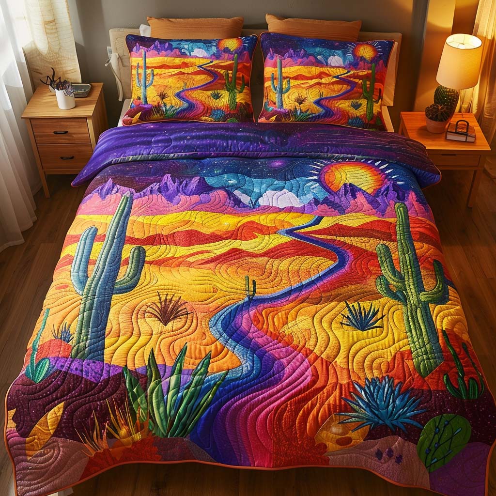 Sunny Desert Vibes Bamboo Quilt Bedding Set