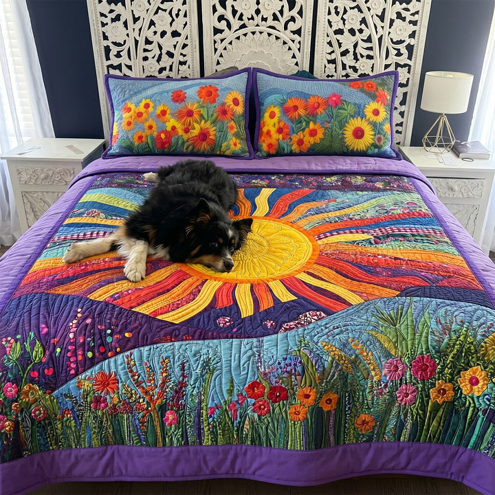 Sunset Glow Bamboo Quilt Bedding Set