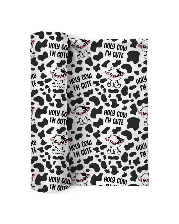 Holy Cow I'm Cute Bamboo Swaddle Blanket