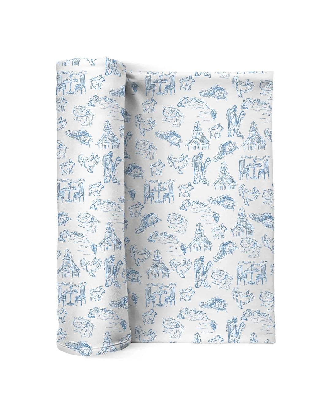 Psalm 23 Sketch Swaddle blanket