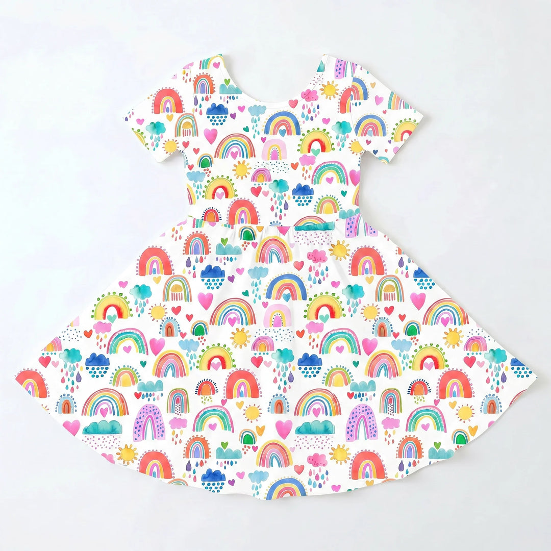 Happy Rainbow Dreams Bamboo Twirl Dress