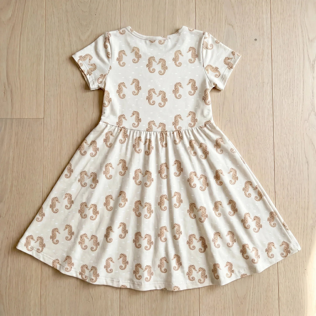 Kleines Seepferdchen Bambus Wirbelkleid