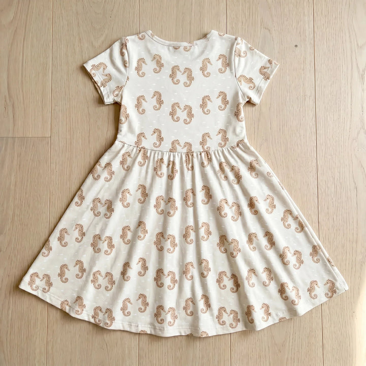 Kleines Seepferdchen Bambus Wirbelkleid