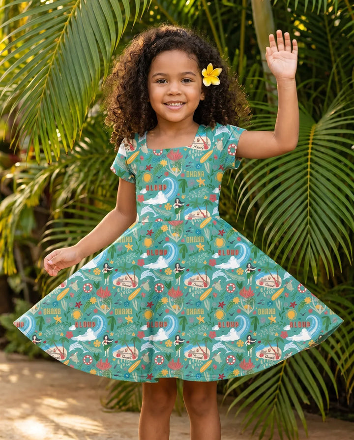 Aloha Island Escape Bamboo Twirl Dress