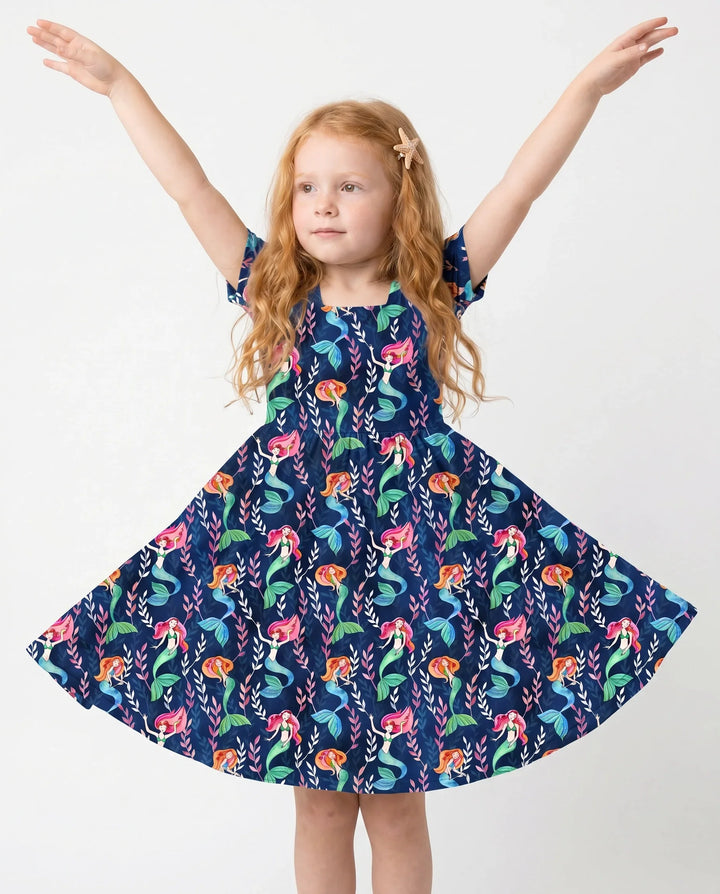 Enchanted Mermaid Reef Bamboo Twirl Dress