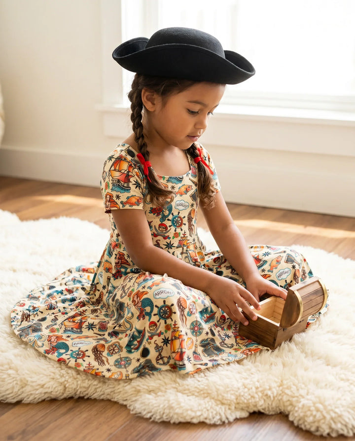 Pirate Mermaid Voyage Bamboo Twirl Dress