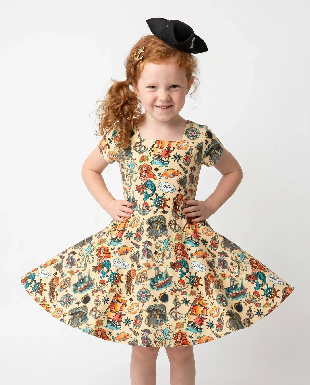 Pirate Mermaid Voyage Bamboo Twirl Dress