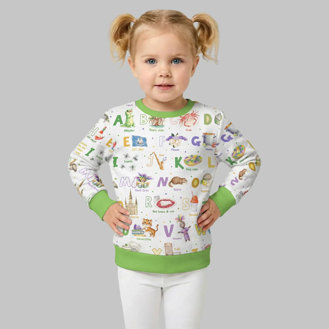 Alphabet of Lousiana Crewneck Sweatshirt