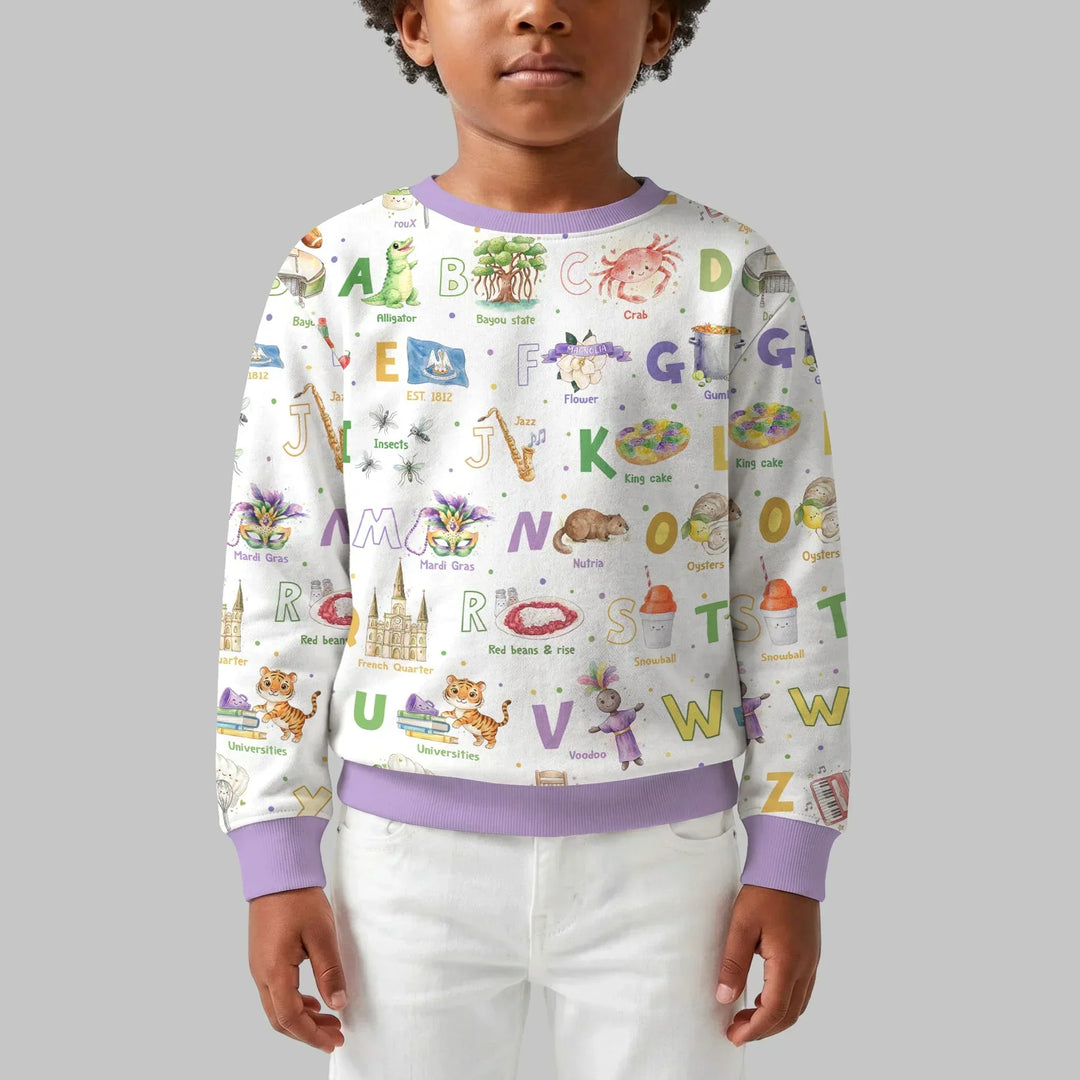 Alphabet of Lousiana Crewneck Sweatshirt