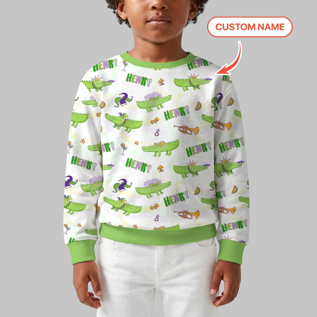 Alligator Mardi Gras Festival Crewneck Sweatshirt