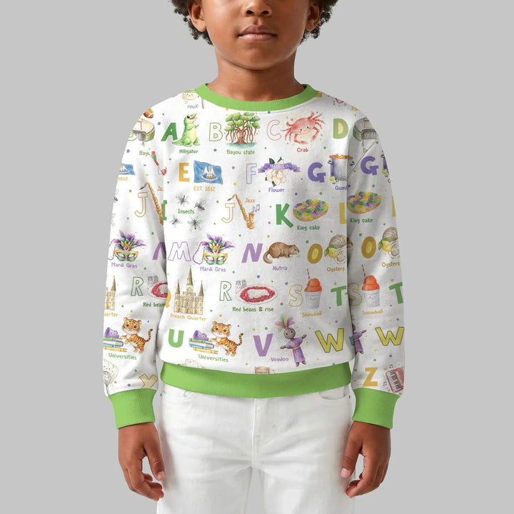 Alphabet of Lousiana Crewneck Sweatshirt