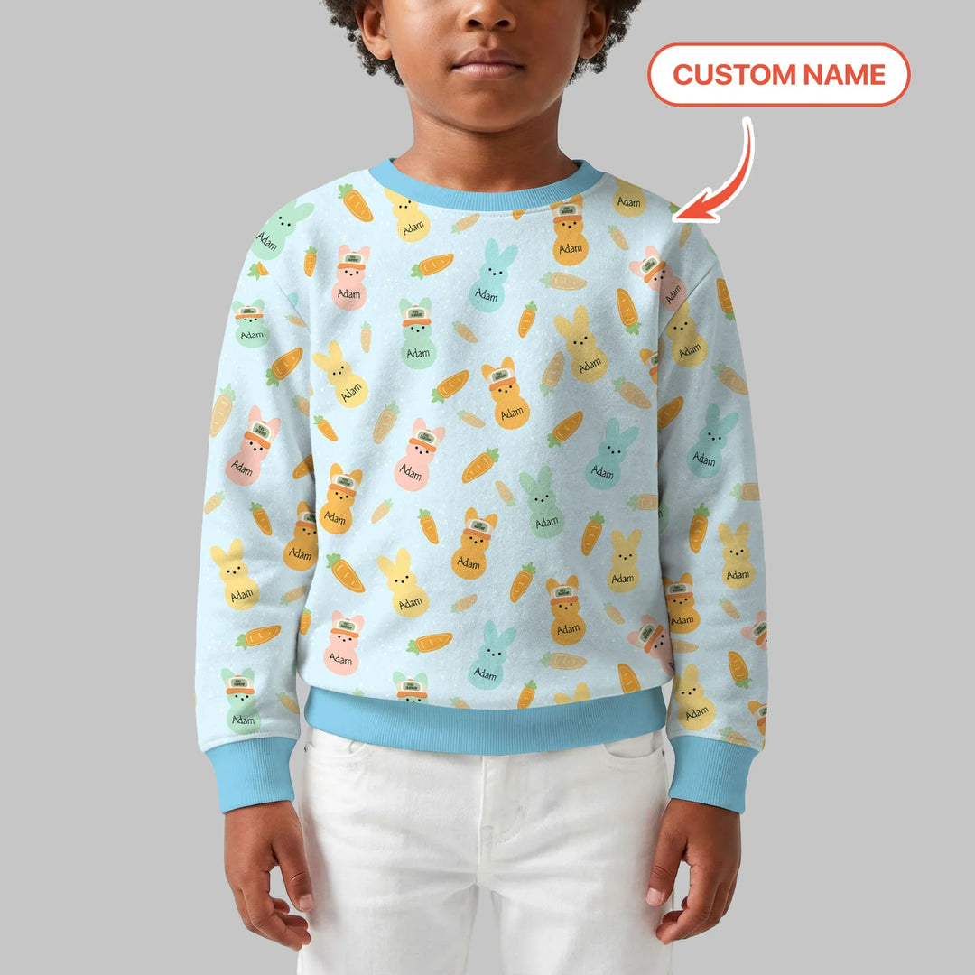 Custom Name Easter Bunny Crewneck Sweatshirt