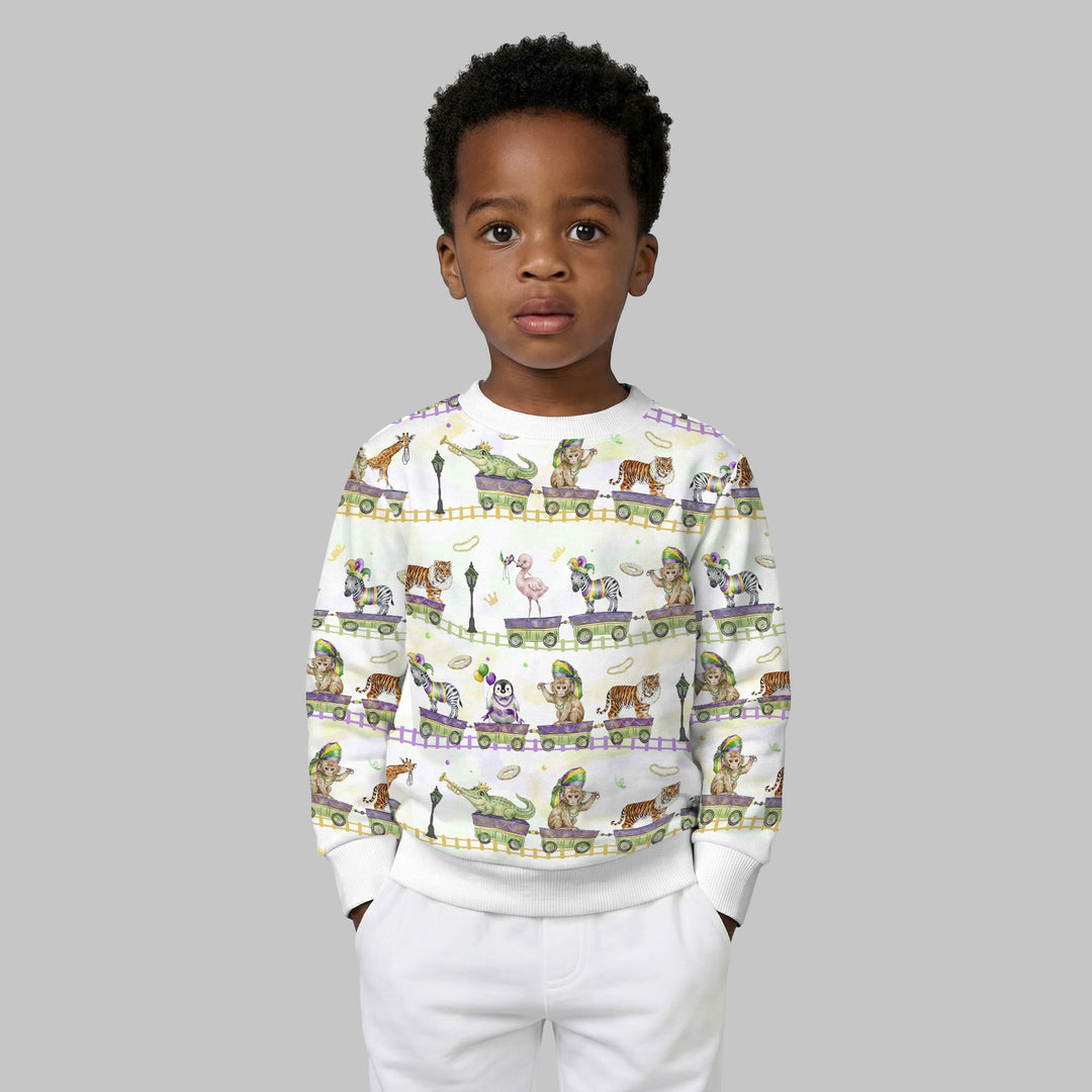 Mardi Gras Jungle Krewe Crewneck Sweatshirt