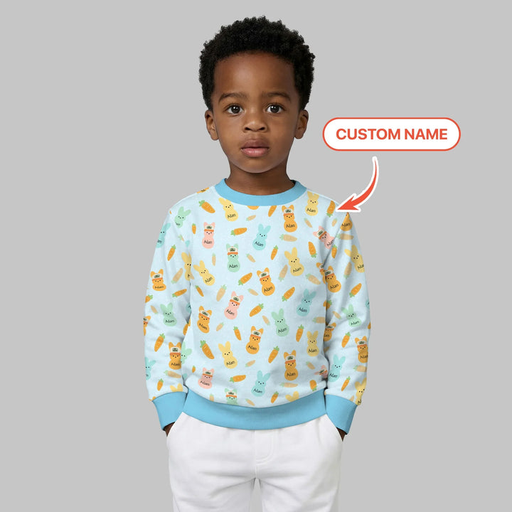 Custom Name Easter Bunny Crewneck Sweatshirt