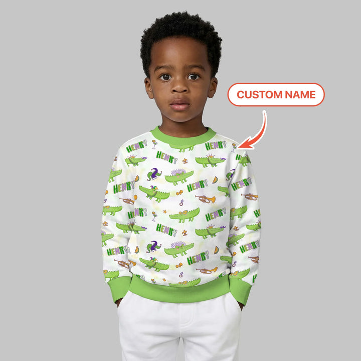 Alligator Mardi Gras Festival Crewneck Sweatshirt