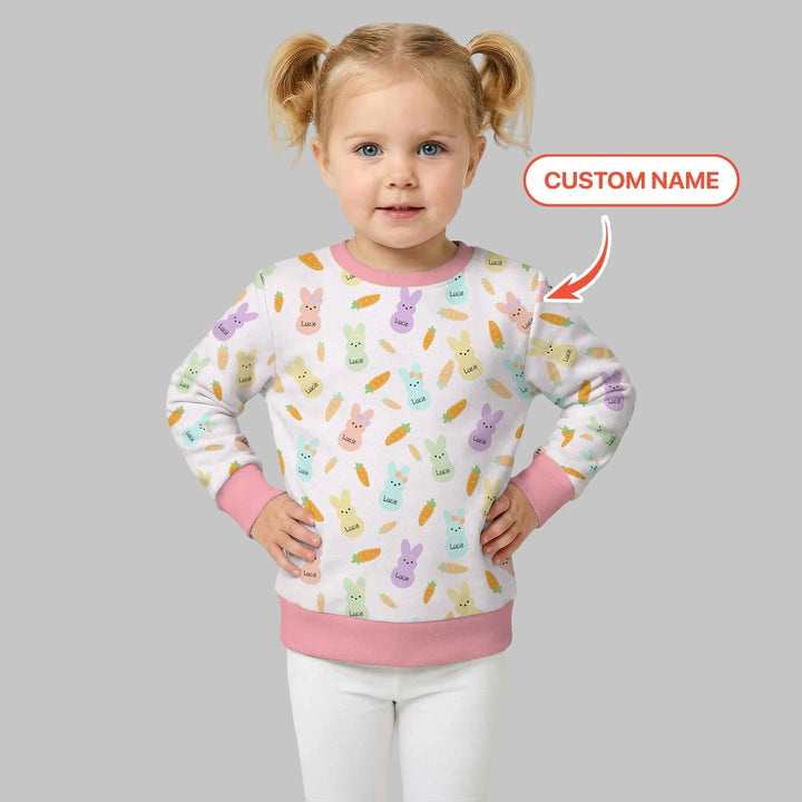 Custom Name Easter Bunny Crewneck Sweatshirt