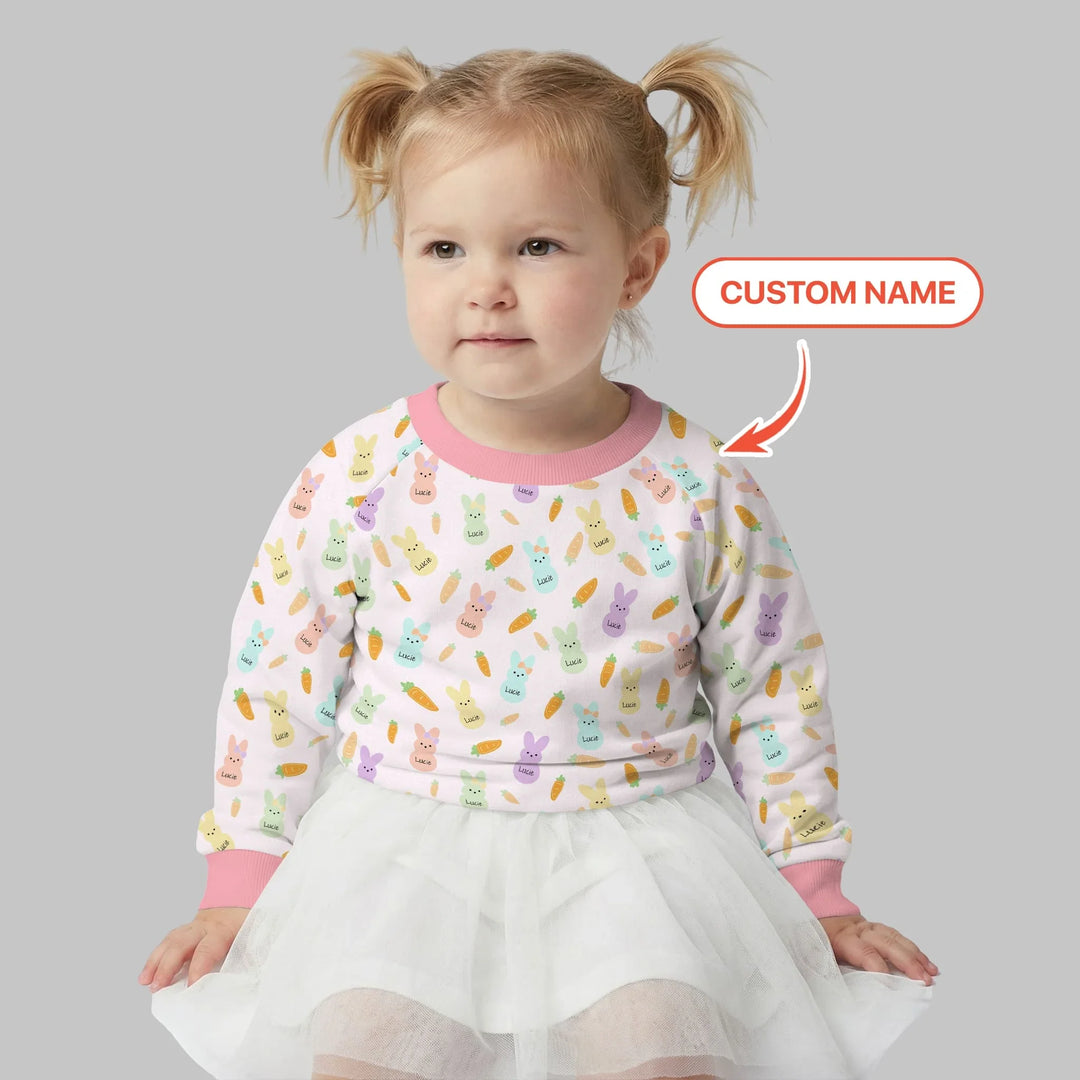 Custom Name Easter Bunny Crewneck Sweatshirt