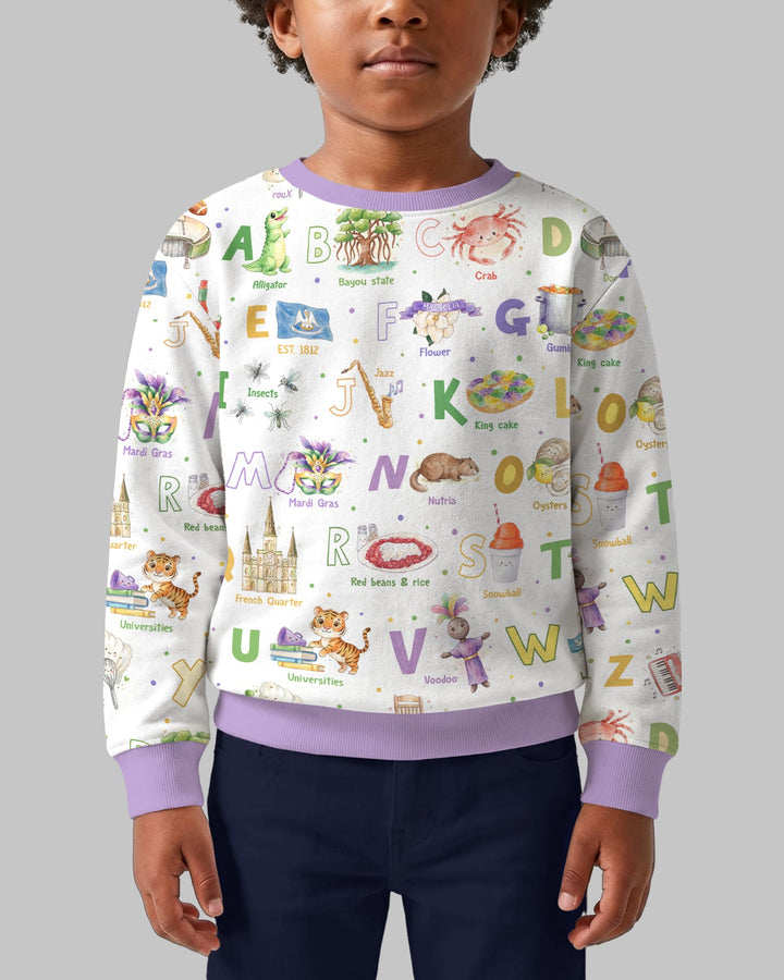 Alphabet of Lousiana Crewneck Sweatshirt