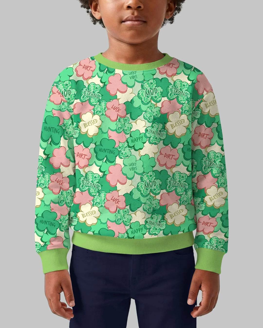 Lucky Vibes Shamrock Crewneck Sweatshirt