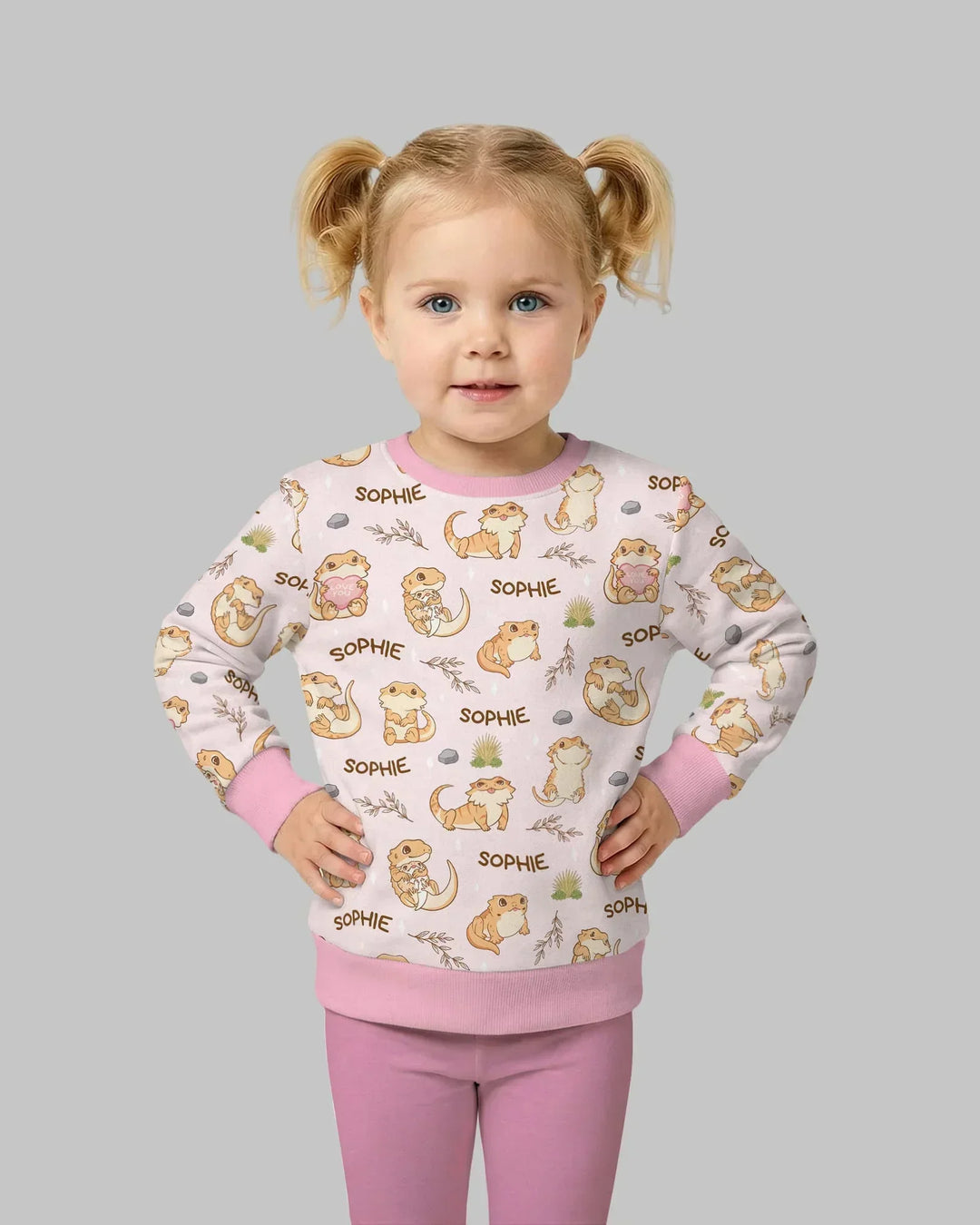 Custom Name Clueless Beardie Bamboo Crewneck Sweatshirt