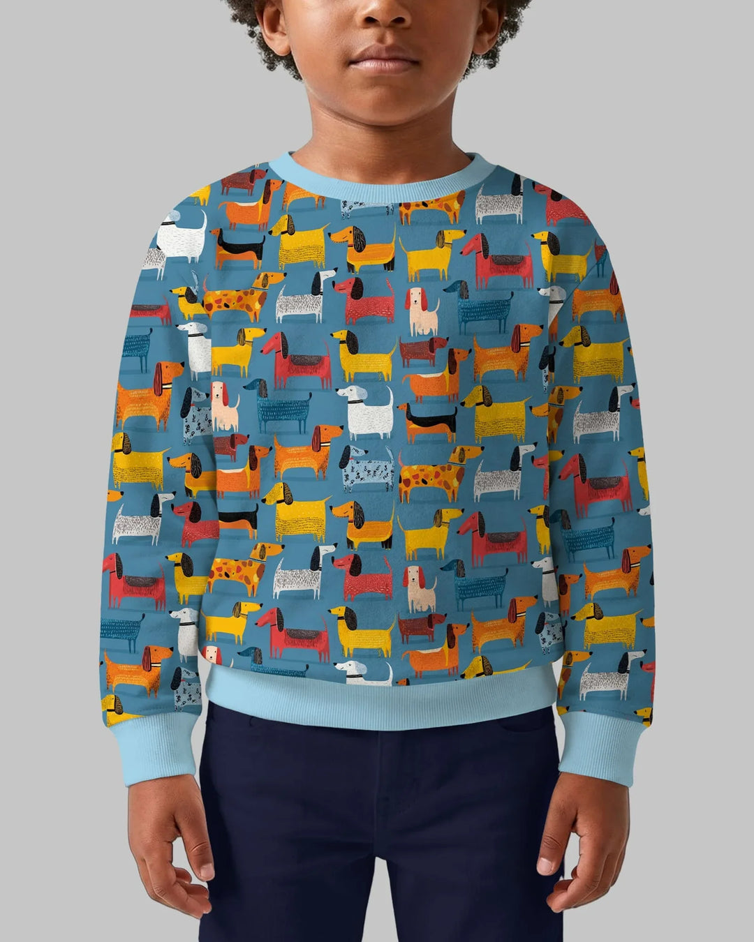 Whimsical Dachshund Bamboo Crewneck Sweatshirt