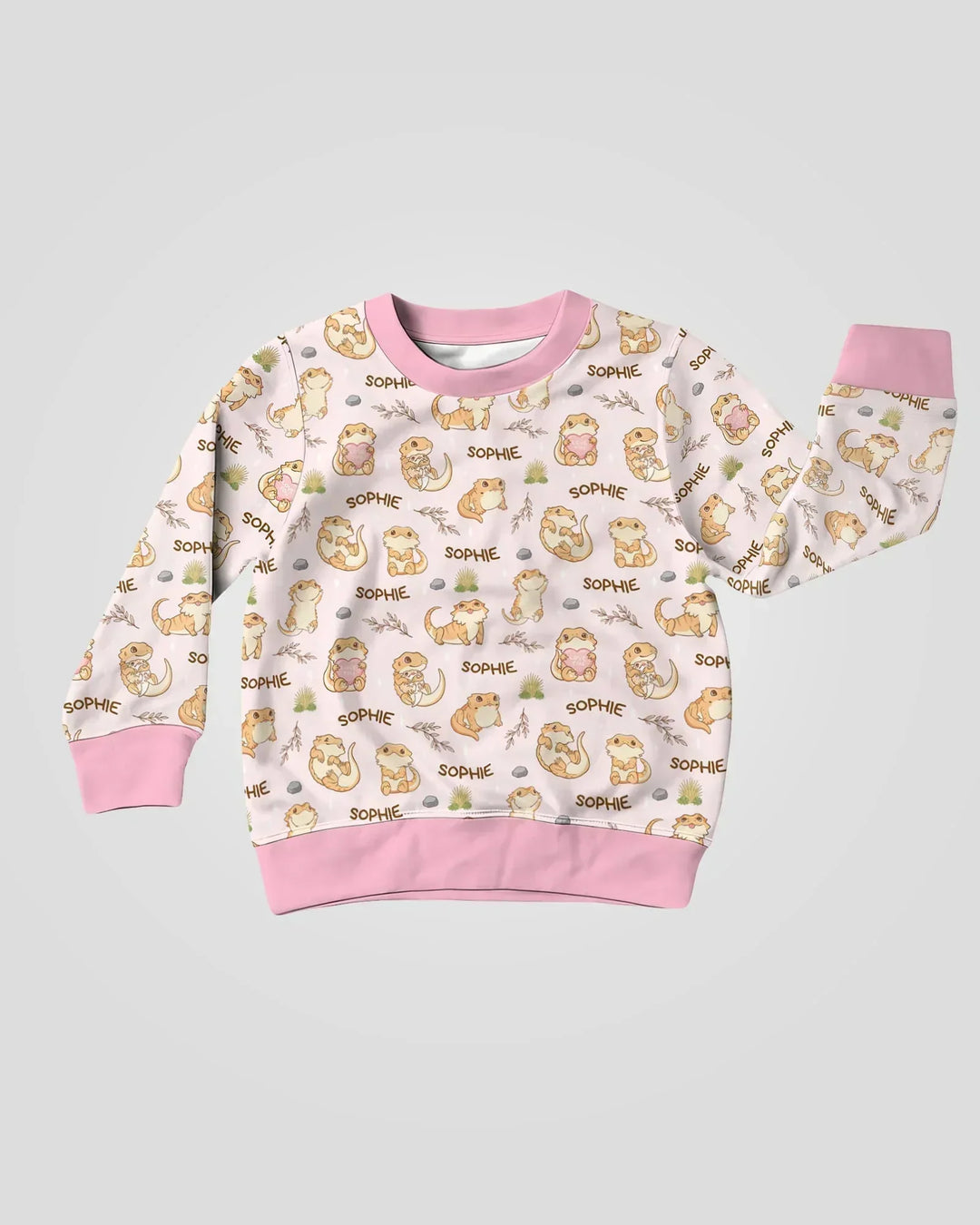 Custom Name Clueless Beardie Bamboo Crewneck Sweatshirt