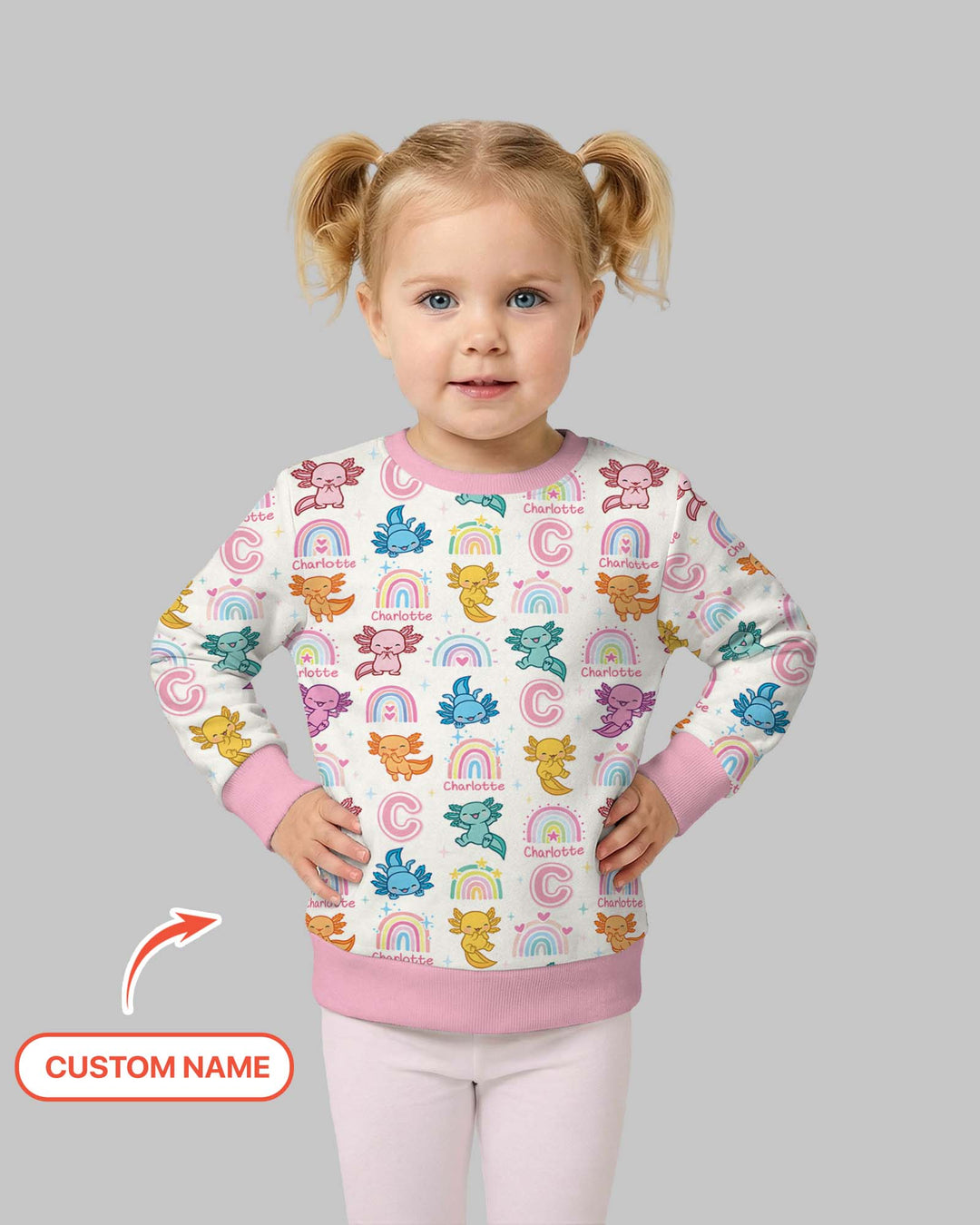 Axololt Custom Name Crewneck Sweatshirt