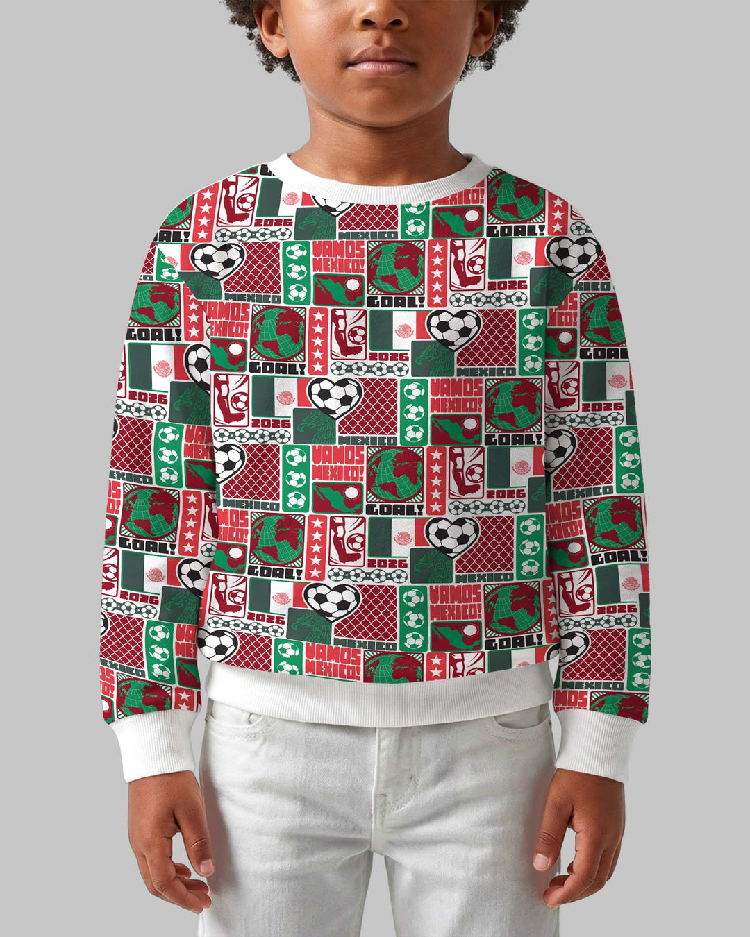 World Soccer Vamos Mexico Bamboo Crewneck Sweatshirt