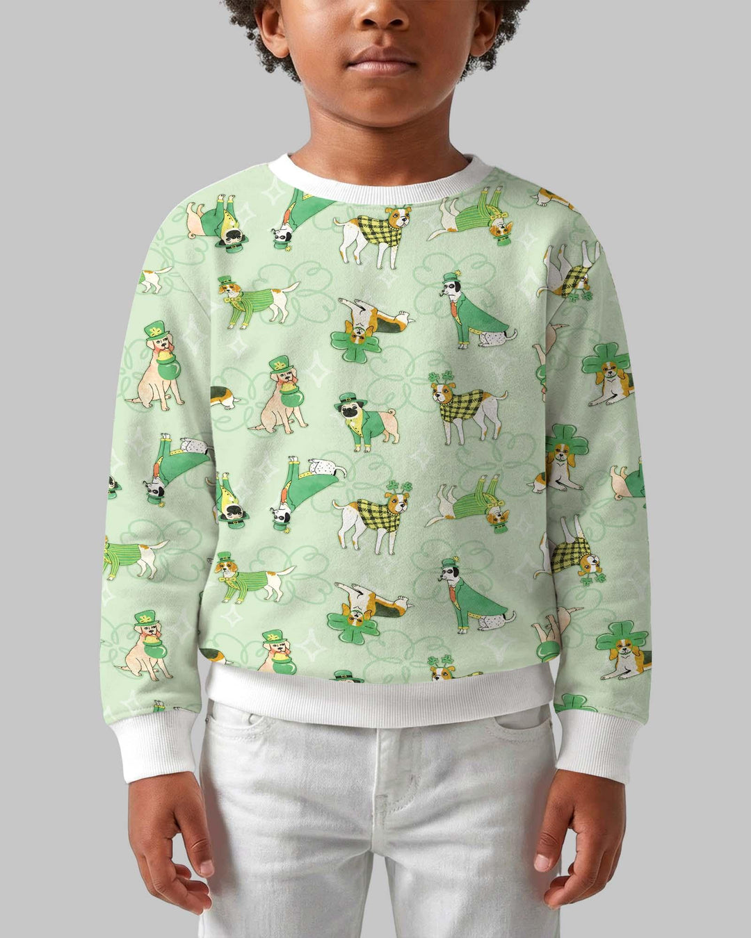 St. Patrick's Day Puppies Crewneck Sweatshirt
