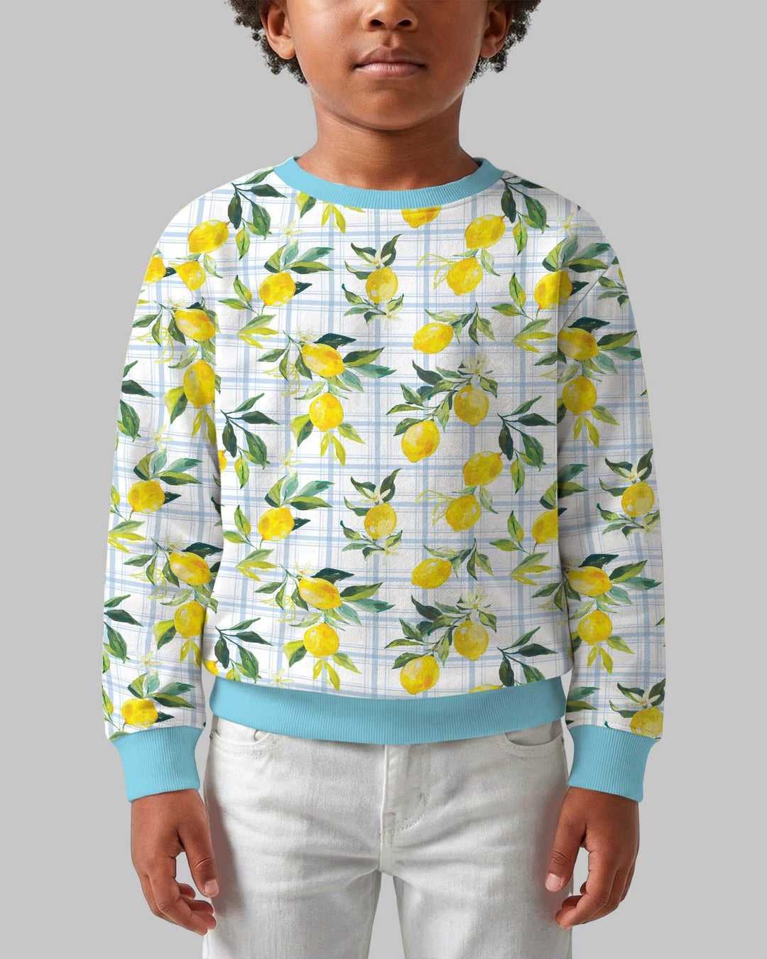 Mediterranean Lemons Family Matching Bamboo Crewneck Sweatshirt