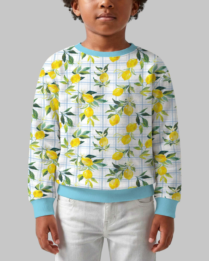 Mediterranean Lemons Family Matching Bamboo Crewneck Sweatshirt
