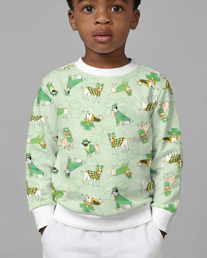 St. Patrick's Day Puppies Crewneck Sweatshirt