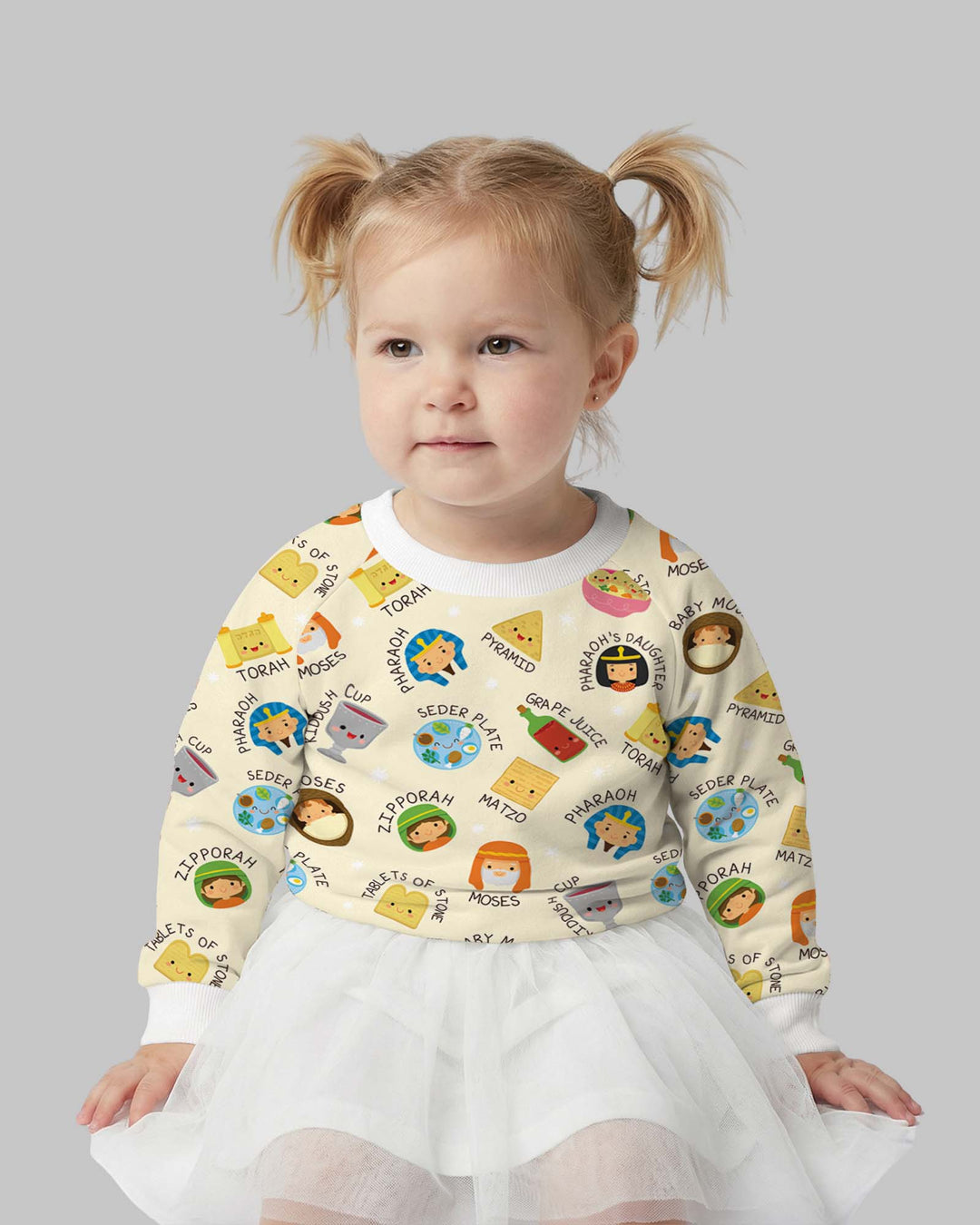Cute Passover Characters Crewneck Sweatshirt