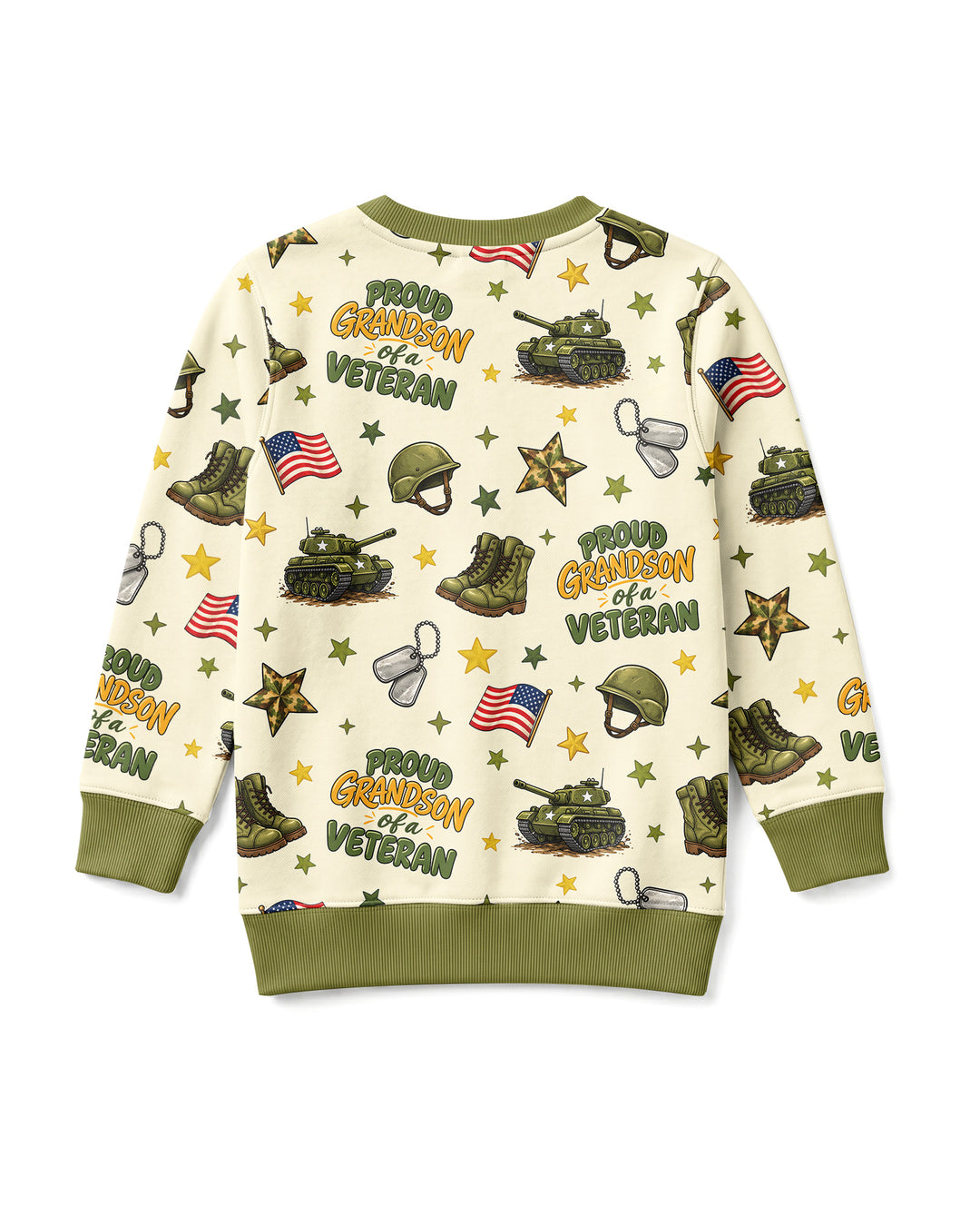 Proud Grandchild Of A Veteran Bamboo Crewneck Sweatshirt