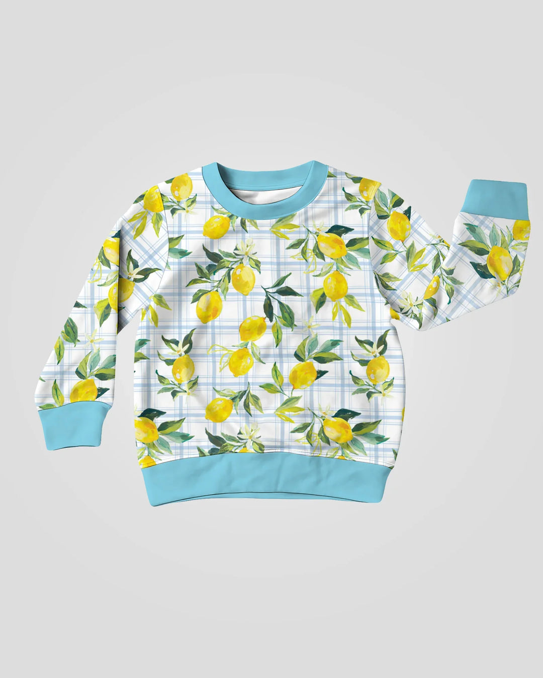 Mediterranean Lemons Family Matching Bamboo Crewneck Sweatshirt