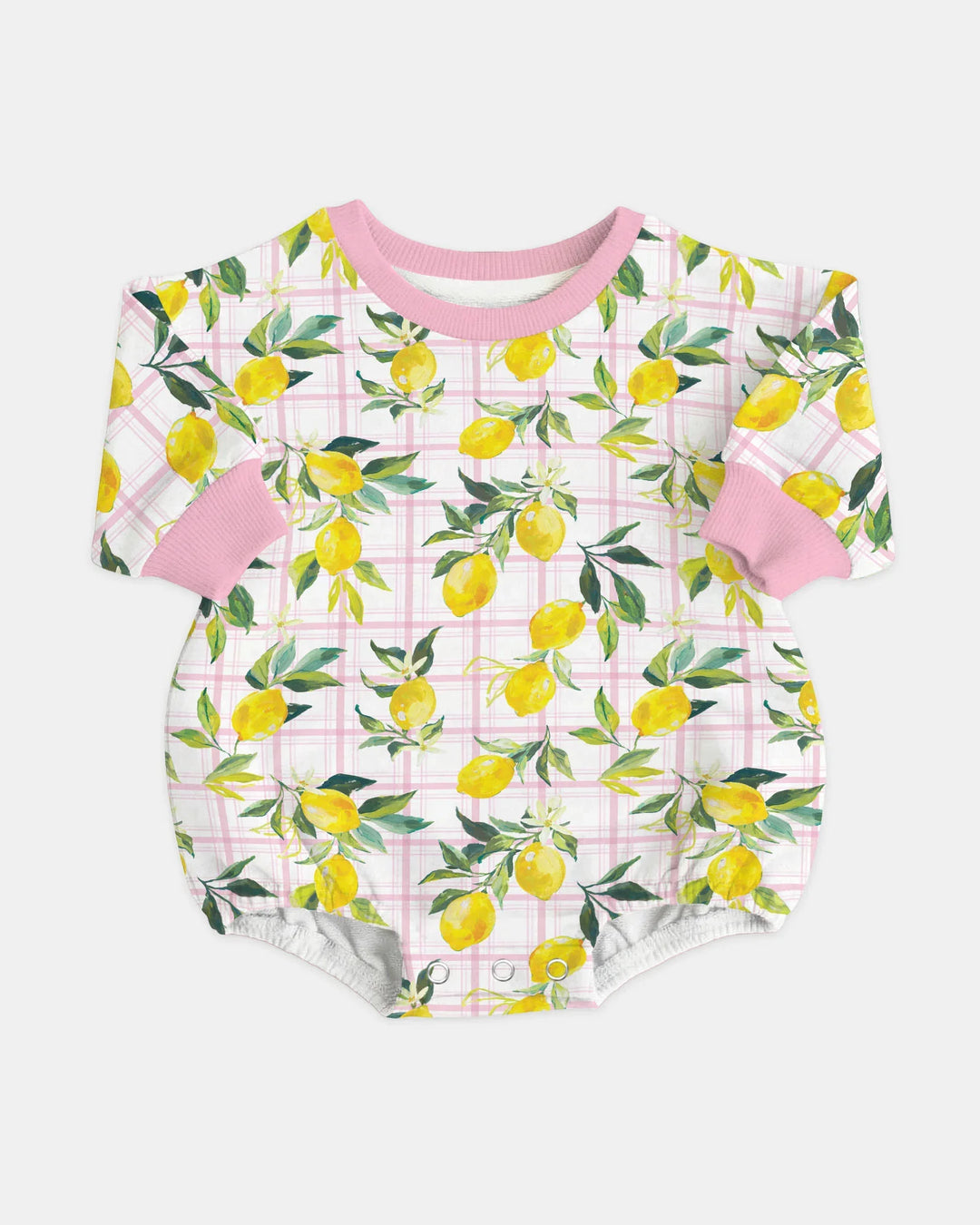 Mediterranean Lemons Family Matching Bamboo Bubble Romper