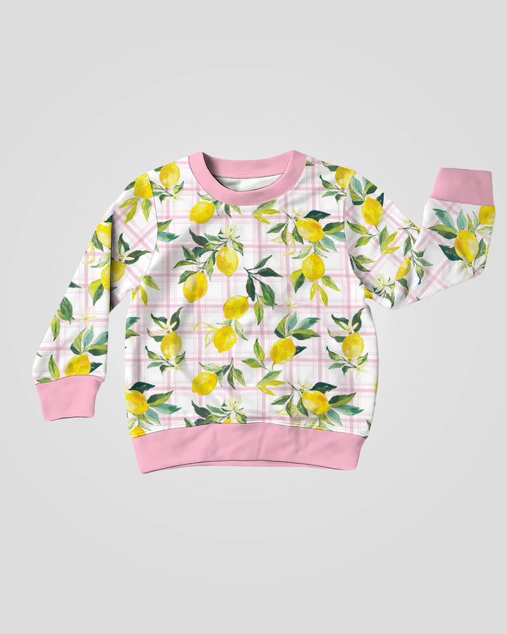 Mediterranean Lemons Family Matching Bamboo Crewneck Sweatshirt